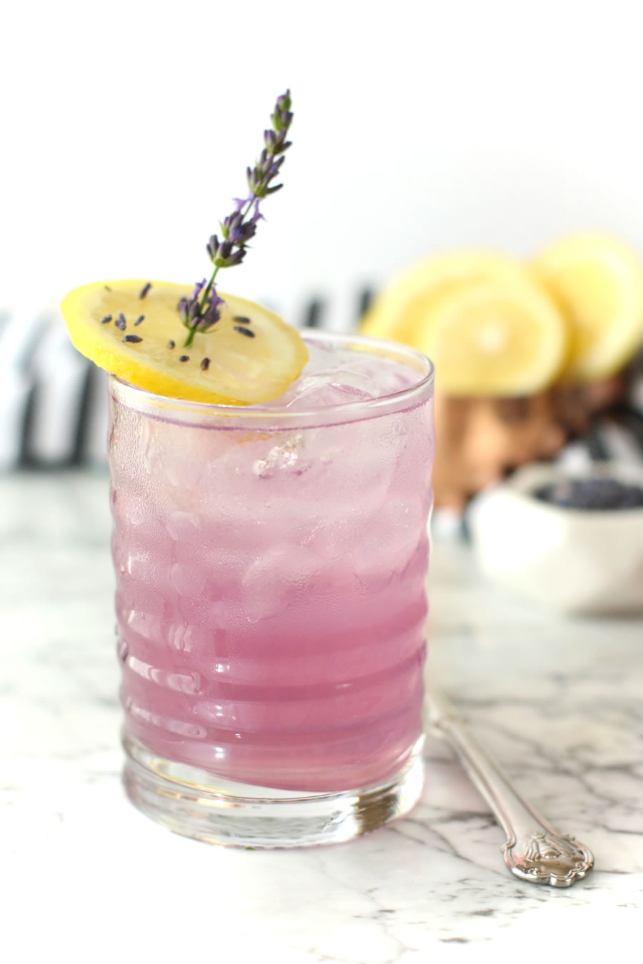 Healthy Superfood Recipe MANUKA HONEY Sweetened LAVENDER LEMONADE Naturally Tinted Purple